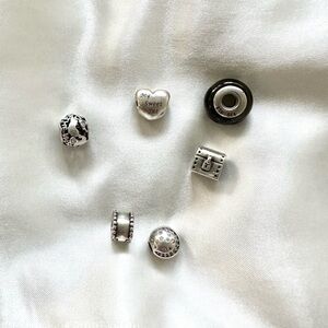 Authentic PANDORA 925 Sterling Silver Charms and Clips for Pandora Bracelet